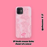 ピンクマーブルスマホハードケース / Pink marble hard case