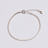 シルバーテニスブレスレット / silver tennis bracelet (yellow gold plated / platinum gold plated)