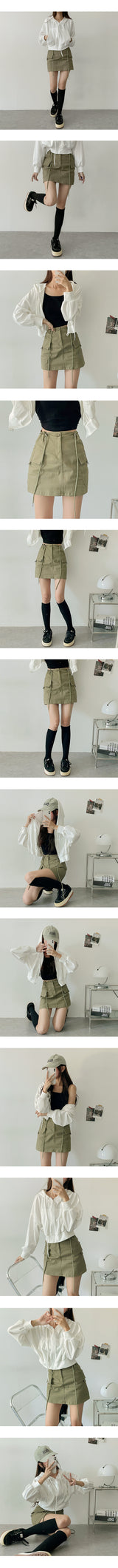 Nesmuji Cropped Hooded Zip-Up