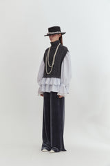 Knit vest blouse