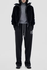 カラーコンビネーションレタリングブラッシュトレーニングパンツ / Color combination lettering brushed training pants (3color)