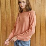 100%cashmere round neck basic top_orange snow (6653734617206)
