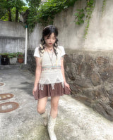 エスニックビンテージニーズニットスリーブレス / Ethnic Vintage Beads Knit Sleeveless