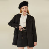 ゴールドボタンピントジャケット / GOLD BUTTON POINT JAKET (CHARCOAL BLACK)