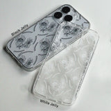 ポピー スマホケース/White Poppy (Galaxy) Jelly Case