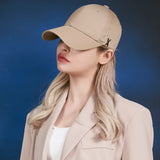 Stud logo over fit ball cap BEIGE