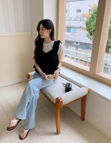 コットンクロップ半袖Tシャツ (6color)
