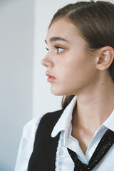 Black Velvet Dot Tie