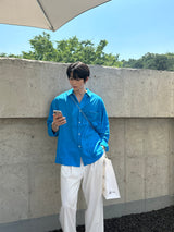 バイオウォッシングクーリングオーバーフィットリネンシャツ / LMN Bio-Washing Cooling Oversized Fit Linen Shirt (5 colors)