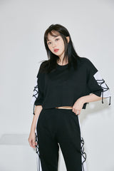 ストリングショートスリーブクロップTシャツ / (9068) XX String Short Sleeve Crop Tee