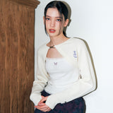 [NF] N.A.V BUCKLE BOLERO CARDIGAN (IVORY)_F22ZA924