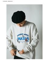 DAKYAM 2023 A/W Wonder Work Worker Gem Minerイラストレーションクルーネックスウェット