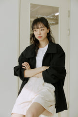 ユニセックスダッフルジャケット / unisex duffle jacket black