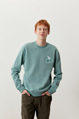 キルシーミドルチェリートレーナー／UNI MIDDLE CHERRY SWEATSHIRT KA [GREEN] (6597376868470)