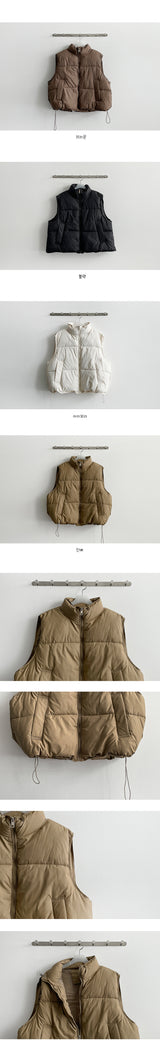 Day String Oversized Fit Padded Vest