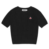 スモールチェリーケーブルクロップショートスリーブ二ット