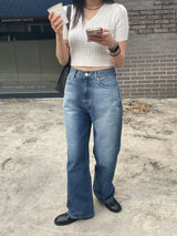 Side line over denim