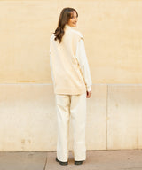 マークオーバーサイズニットベスト/RCH mark oversize knit vest ivory