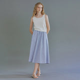 ストライプ シャーリング スカート / Stripe shirring skirt