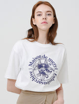  Women's Le Lis Embo Crop Tee WhiteNavy(FCC2TS387W)