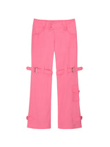 ローライズベルトパンツ / 0 8 low-rise belted pants - PINK