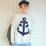 Marine reversible graphic knit