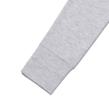 ウィッティバニースピリットグラフィッククロップフーディージップアップ / WITTY BUNNY SPLIT GRAPHIC CROP HOODIE ZIP UP [MELANGE GRAY]