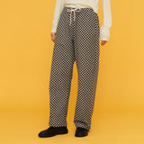 チェッカーボードバンディングパンツ/CHECKERBOARD BANDING PANTS_MINT CHOCO