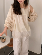 Kaya Cotton Mix Knit Cardigan (4color)