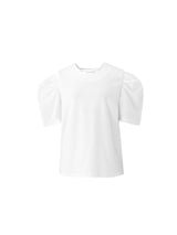 レースアップパフトップ / Lace up puff top - White