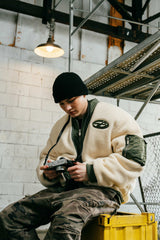 FLEECE MA-1 PADDED JACKET - KHAKI