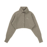 メリノウールタートルネッククロップカーディガン / MERINO WOOL TURTLE NECK CROP CARDIGAN