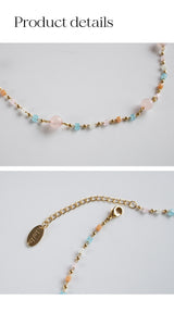 パステルシュガーキャンディーボールチェーンネックレス/Pastel sugar candy ball chain necklace