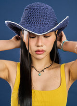 Crochet Cowboy Hat (navy)