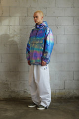 コージーフーデッドアノラックジャケット/BSR2223FWJK087 COZY HOODED ANORAK JACKET HOLOGRAM BLUE
