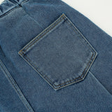 ディープタックポイントバミューダパンツ / deep tuck point denim bermuda shorts - BLUE