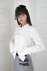 SLIM LINE CUFFS SHIRTS (WHITE)