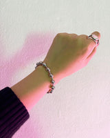[ITZY Ryujin/Wooah Sora/Bad villain Kelly] Simple thick silver ball chain bracelet