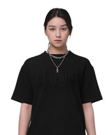 21SS LACE LOGO TSHIRTS (BLACK) (6570736844918)