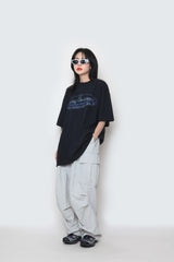 ブルーハーレーモーターサイクルショートスリーブTシャツ / Blue Harley Motorcycle Short-Sleeved T-Shirt