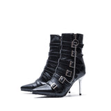 Buckle Chain Walker Heel(Black)