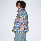 ソーラーボールフラワーフレイムリバーシブルダウンジャケット/SOLARBALL FLOWER FLAME REVERSIBLE PUFFER LEMON