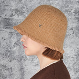 VZ Stud Wool Bucket Hat Beige