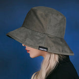 Wide brim wash bucket hat GRAY