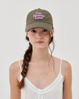 CAT HUMAN LOVE BALL CAP_KHAKI