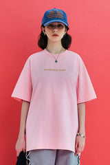 LOGO LEAF T SHIRT / PINK