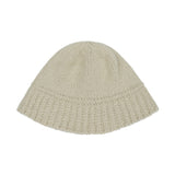 Monogram Label Wool Knit Bucket Hat Beige