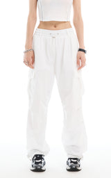 VOLUME CARGO PANTS_WHITE