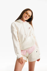 スモールチェリーサイドポケットフーディー／SMALL CHERRY SIDE POCKET HOODIE [IVORY]
