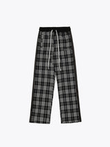 CHECK TRACK PANTS - BLACK/BLACK (4623313633398)